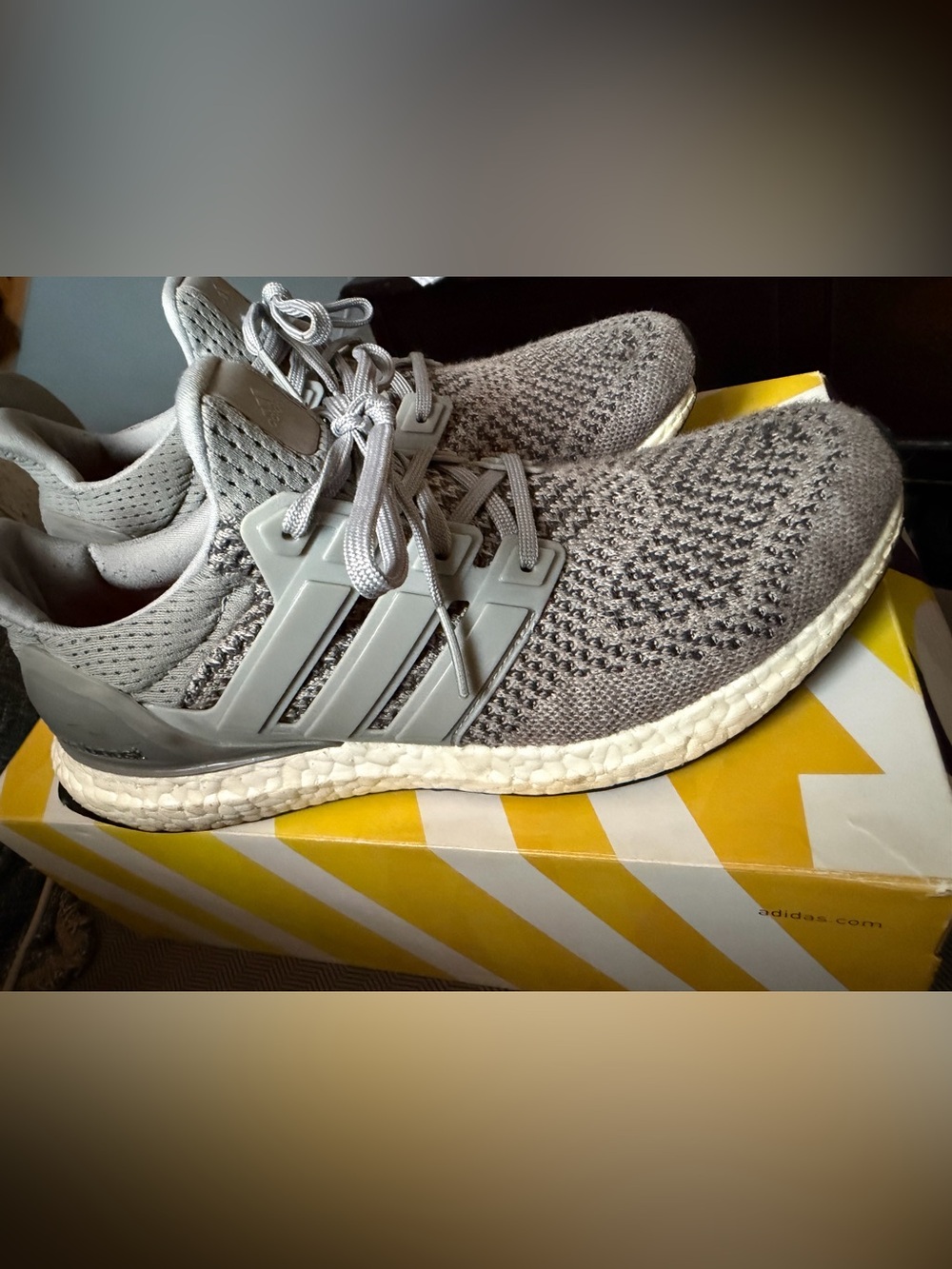 Adidas Ultraboost Gray Running Sneakers - Lightweight Comfort